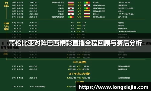 哥伦比亚对阵巴西精彩直播全程回顾与赛后分析